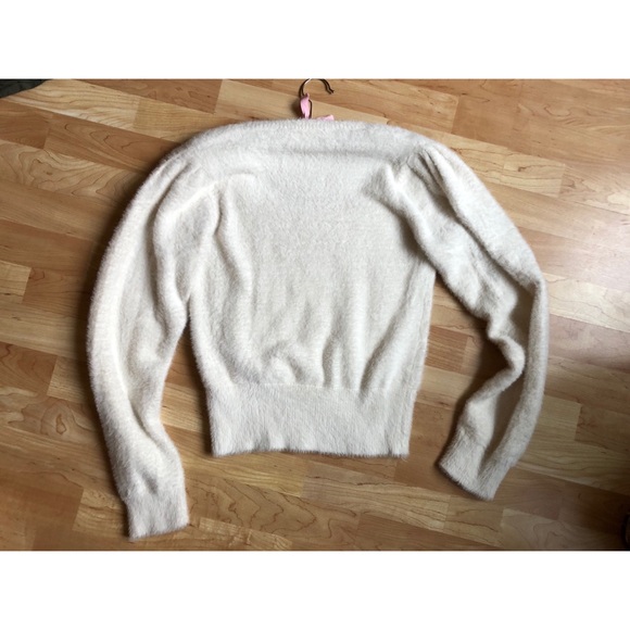 ASTR cream faux mohair fuzzy sweater - Picture 4 of 5